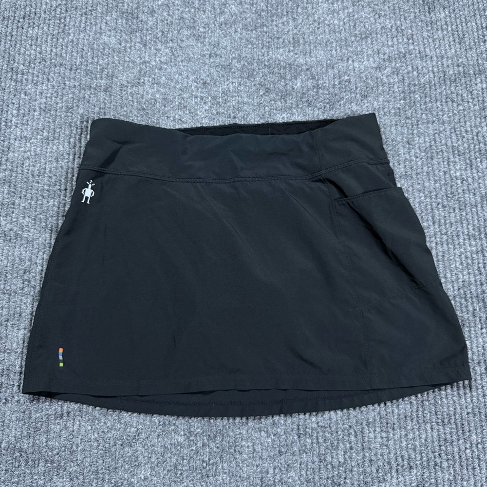 Smartwool Active Wool Lined Skirt Size XS Skort Black Pockets Athletic Stretch